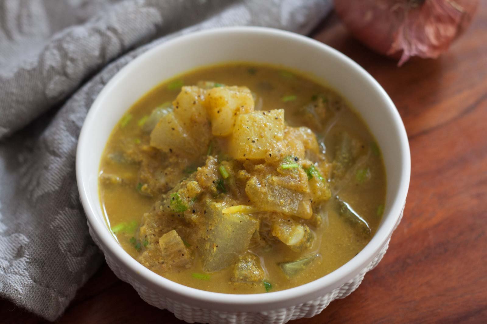 Goan Style Caldinho de Abobora Branca Recipe (Mild Curry of white Pumpkin)