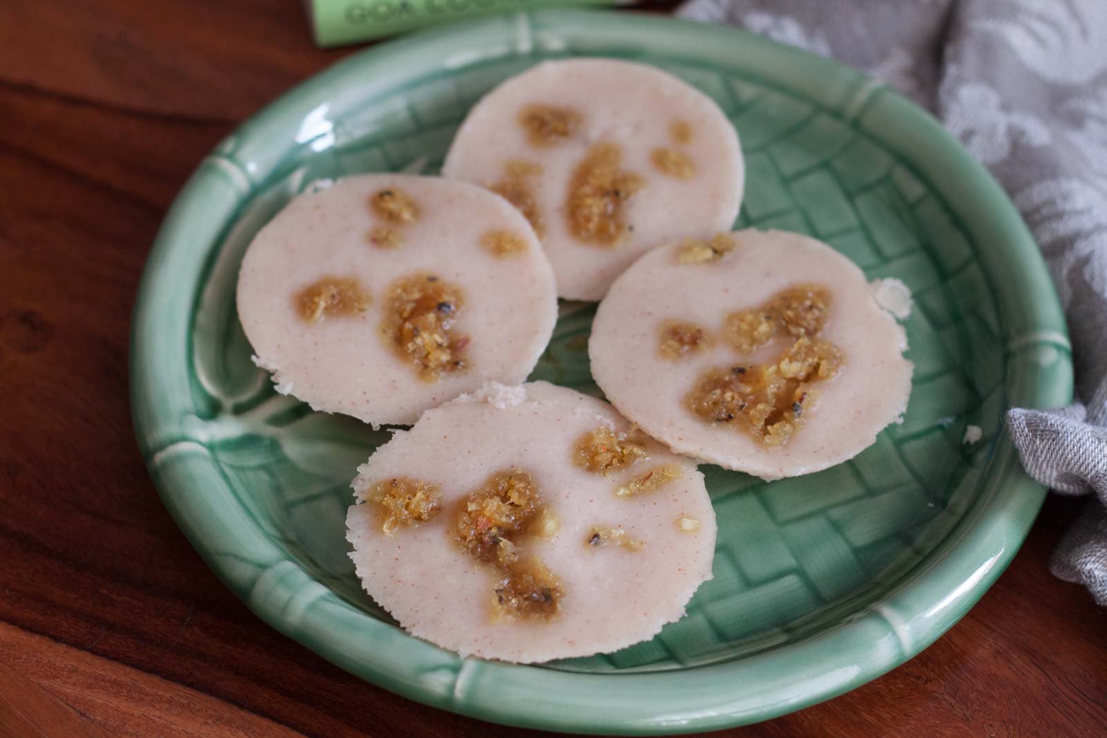 Goan Style Sando Recipe (Steamed Rice Cakes Filled With Sweet Coconut)