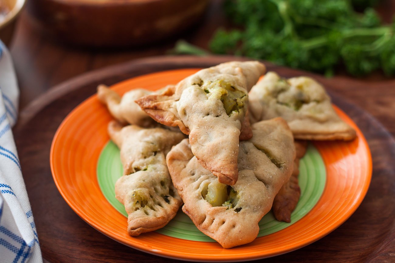 Greek Style Bourekia Recipe (Potato and Leek Puffs Recipe)