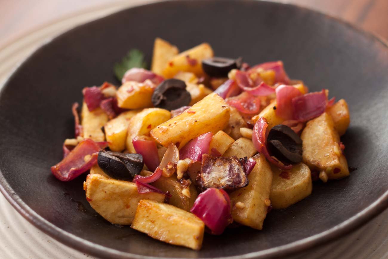 Honey Roasted Sweet Potato With Red Onions Recipe