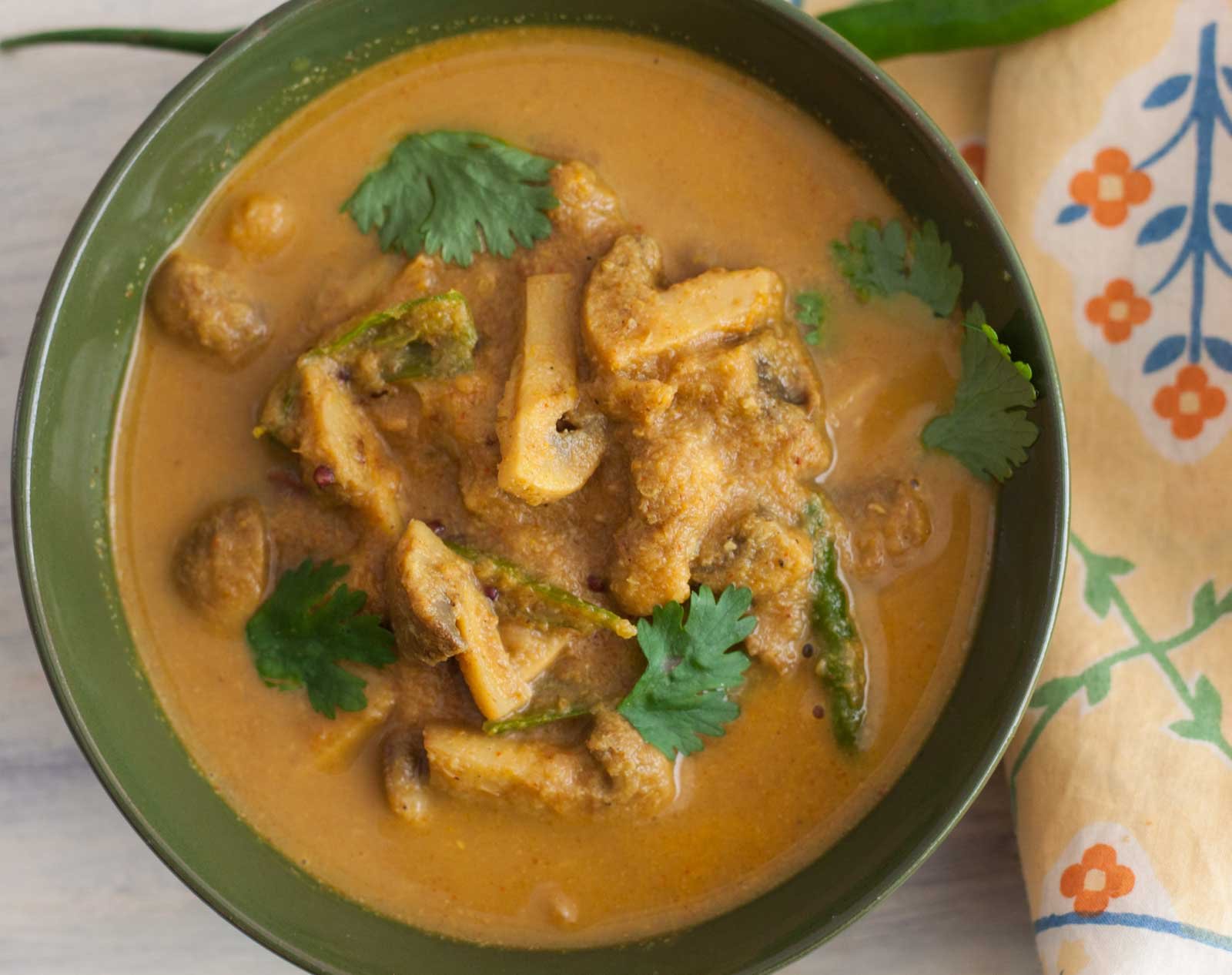 Kongunadu style Kalan Mushroom curry 