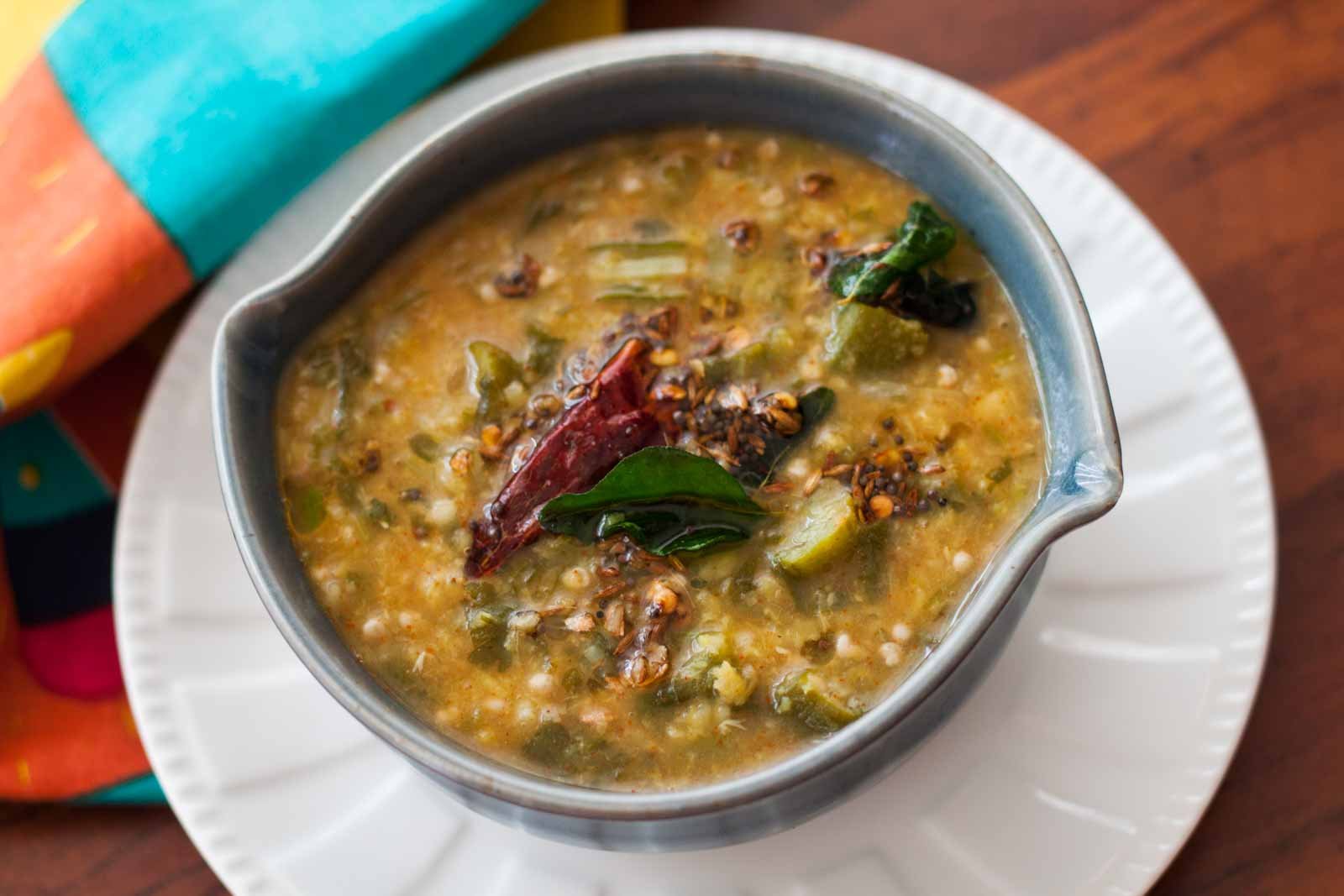 Mangalorean Style Bendekayi Huli Koddel Recipe (Ladies finger Dal without Coconut Recipe)