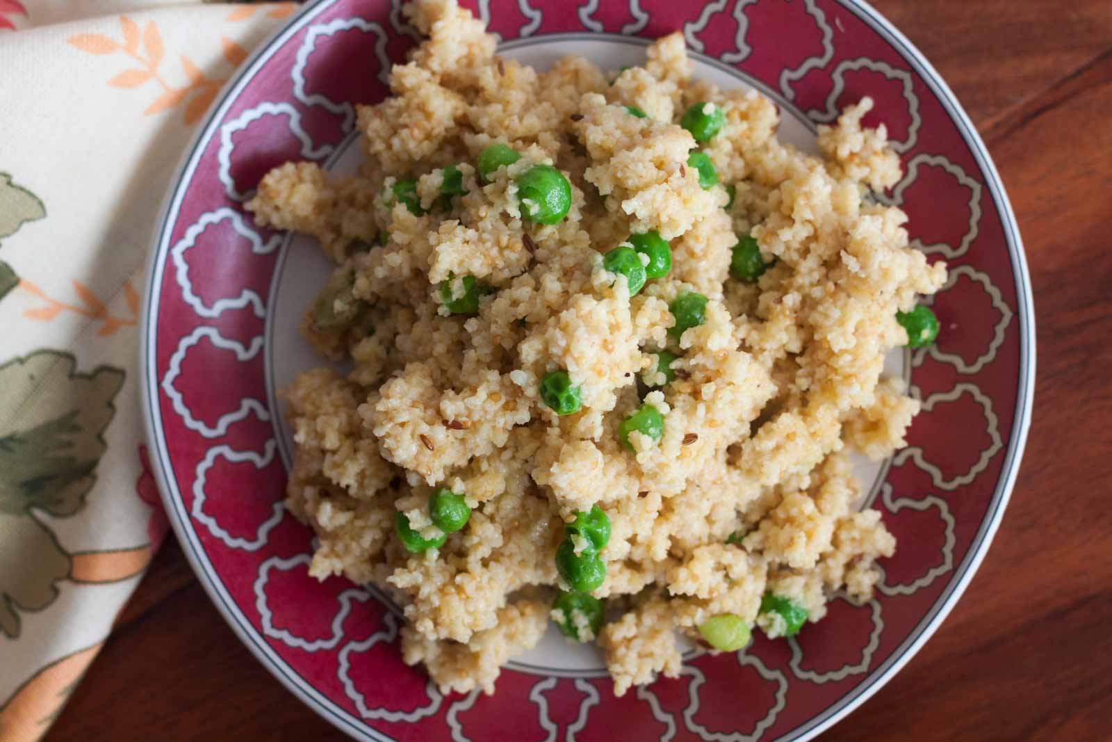 Matar Millet Pulao Recipe - Peas Pulao Recipe