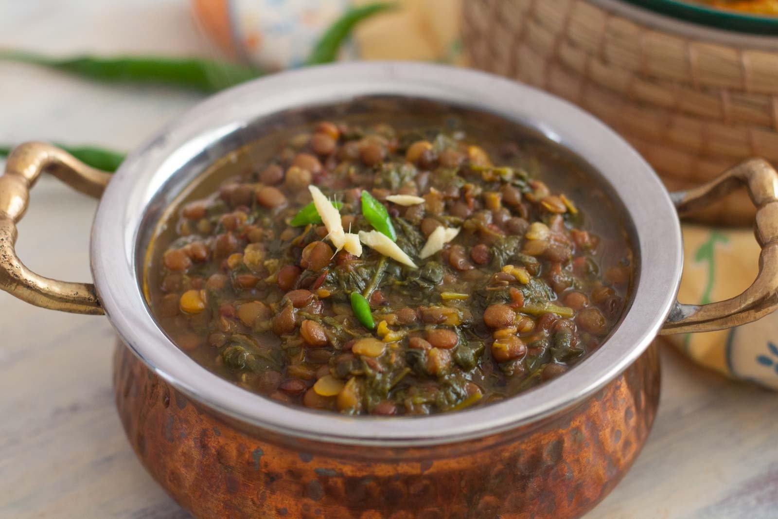 Methi Masoor Dal Recipe With Whole Masoor