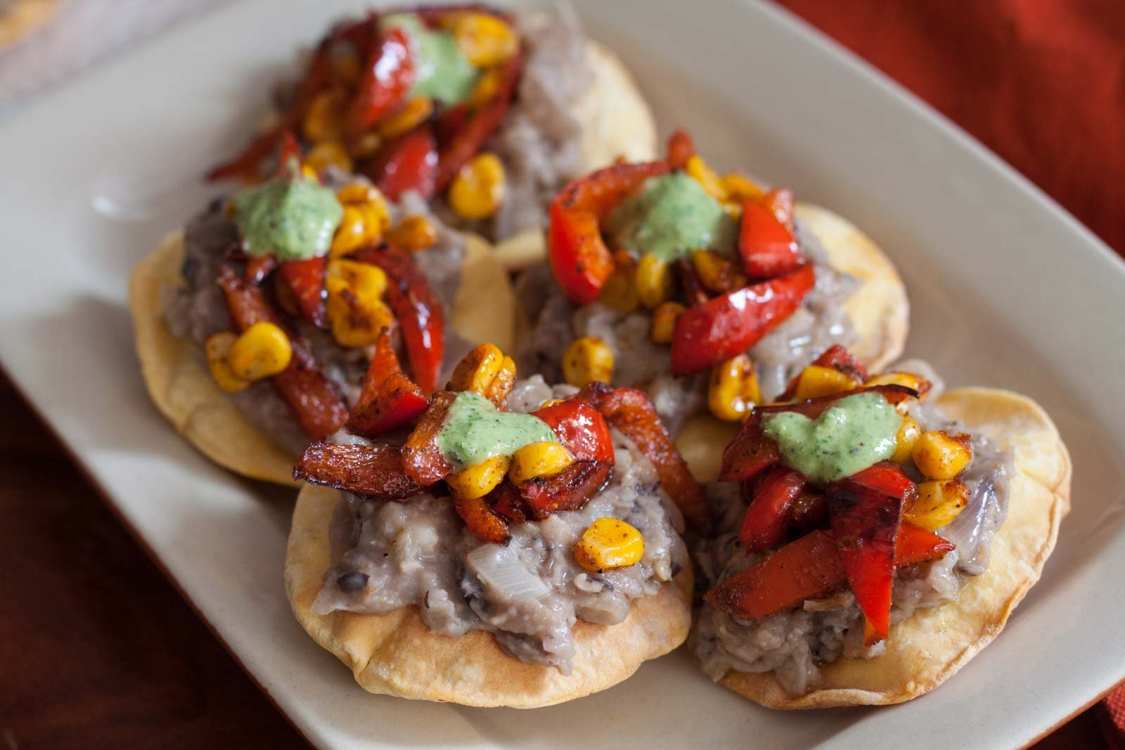Mexican Corn and Bell Pepper Tostadas Recipe Mexican Corn and Bell Pepper Tostadas Recipe