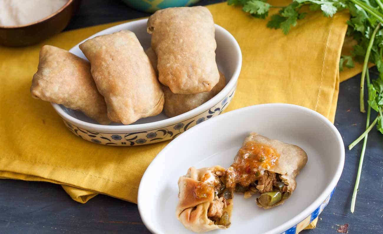 Oven Crisped Burritos with Shredded Chicken Recipe 