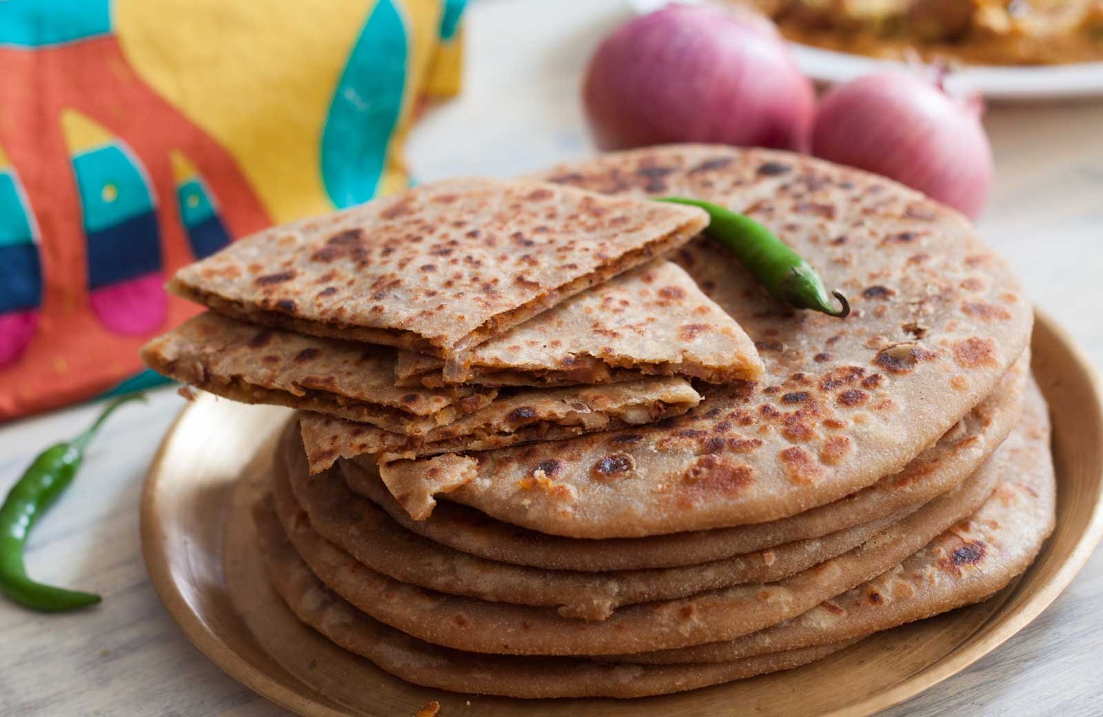 Rajma and Horse Gram Stuffed Paratha Recipe