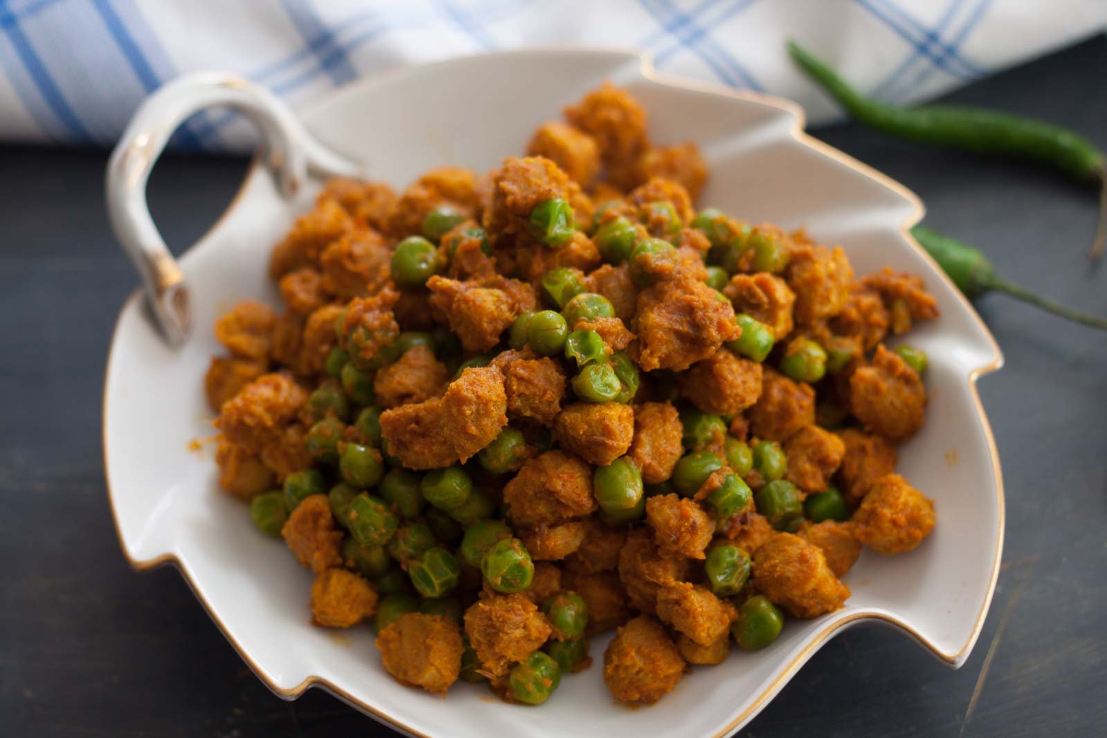 Soya Chunk and Green Peas Subzi Recipe