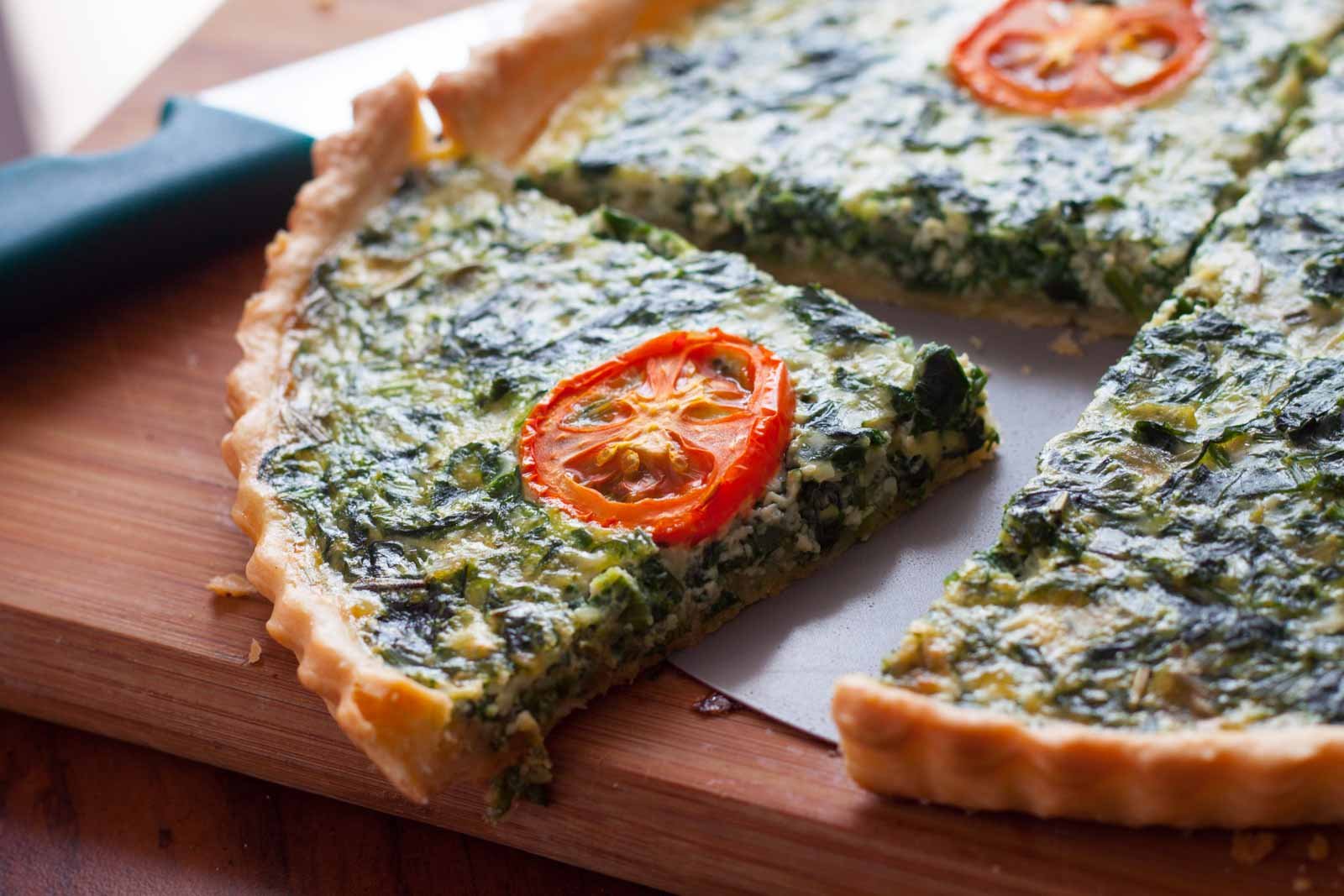 Spinach And Tomato Quiche Recipe 