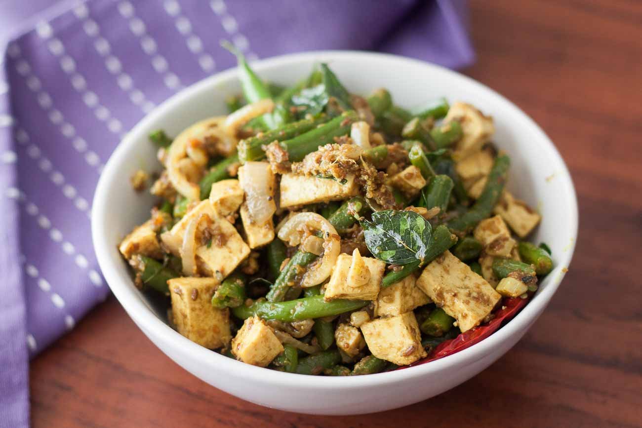 Stir Fry Green beans and Tofu with Panch Phoron Recipe 