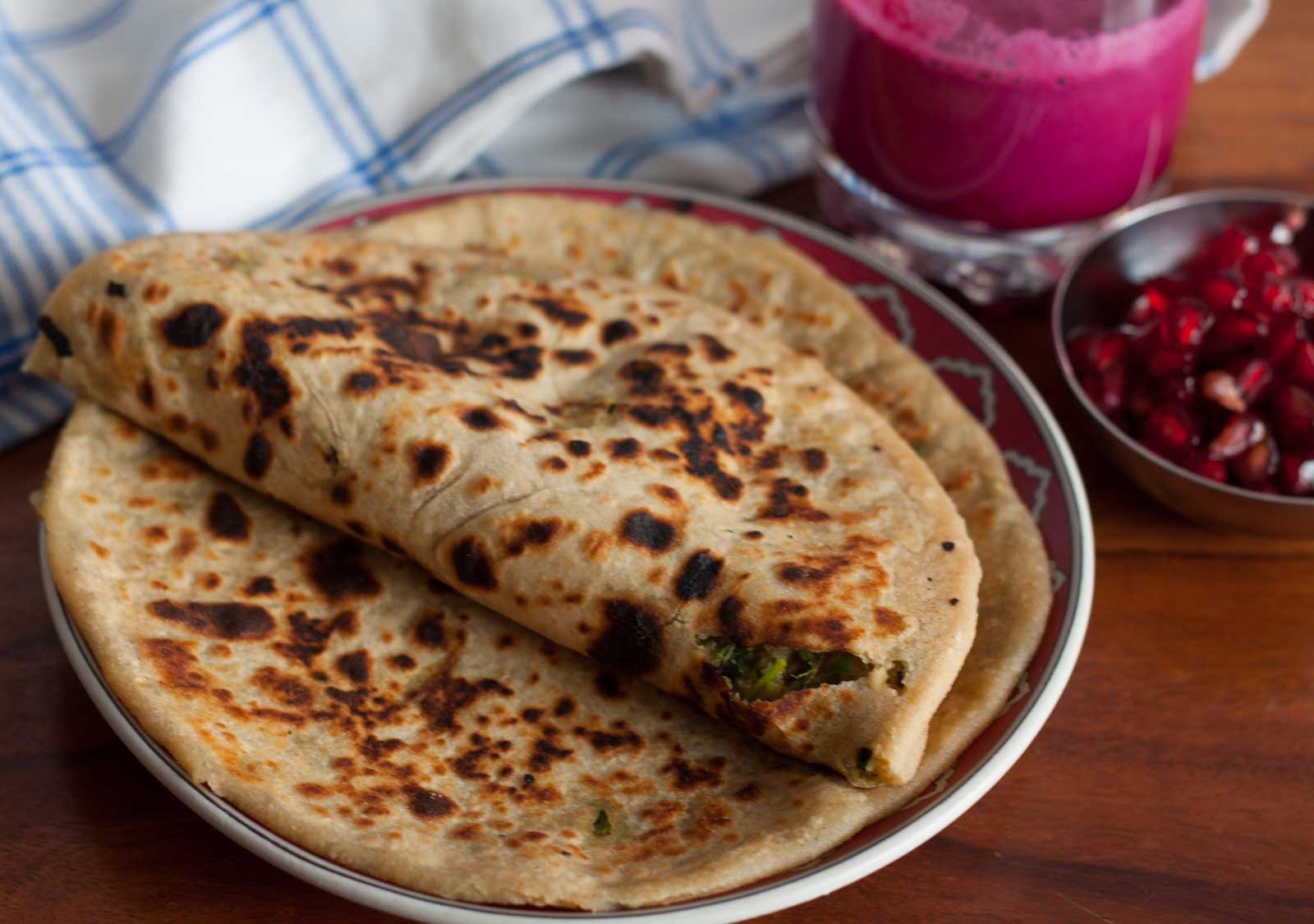 Sweet Potato & Methi Stuffed Paratha Recipe 