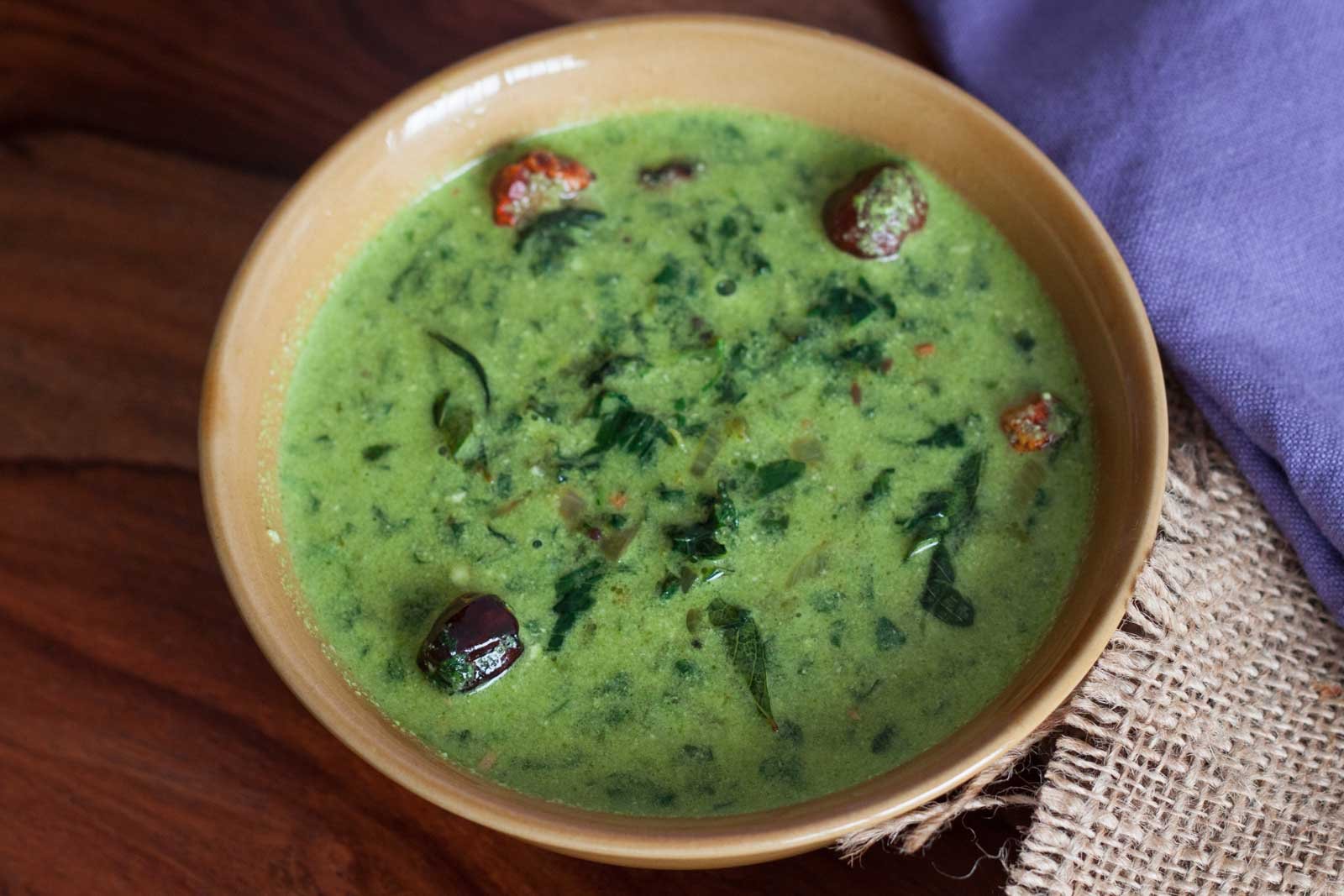 Thotakura Majjiga Pulusu Recipe - Amaranth Leaves in Buttermilk Stew