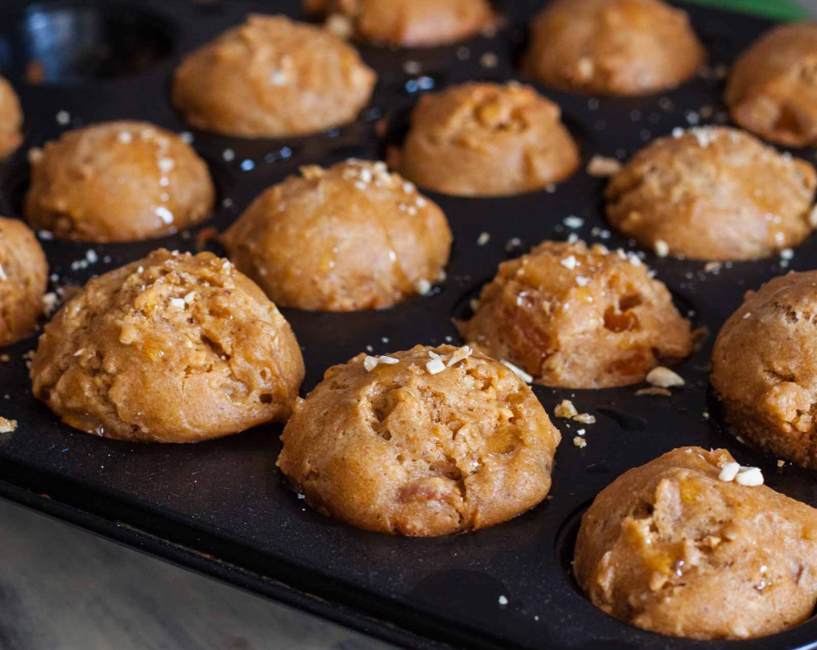 Whole Wheat Fruit and Nut Cup Cake Recipe