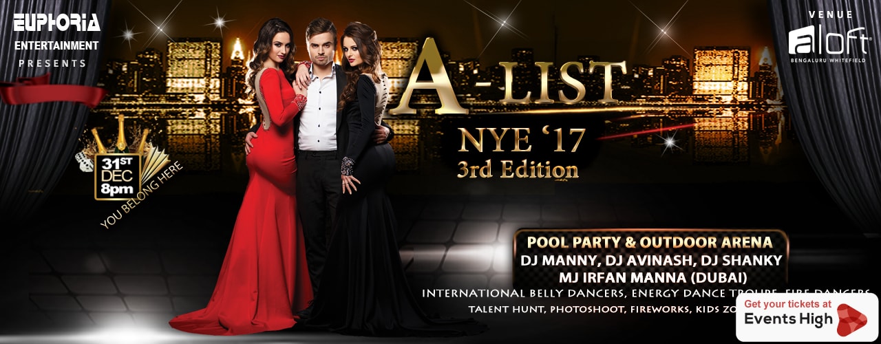 A List NYE 17 at Aloft