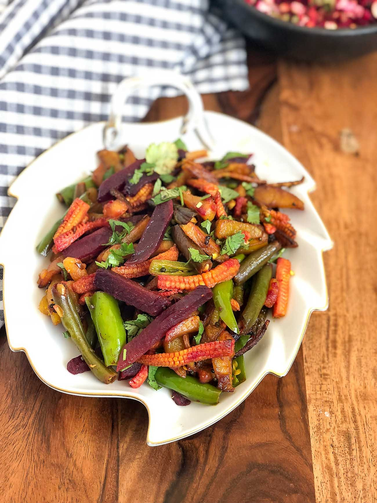 Aloo Beetroot and Baby Corn Mixed Sabzi Recipe  