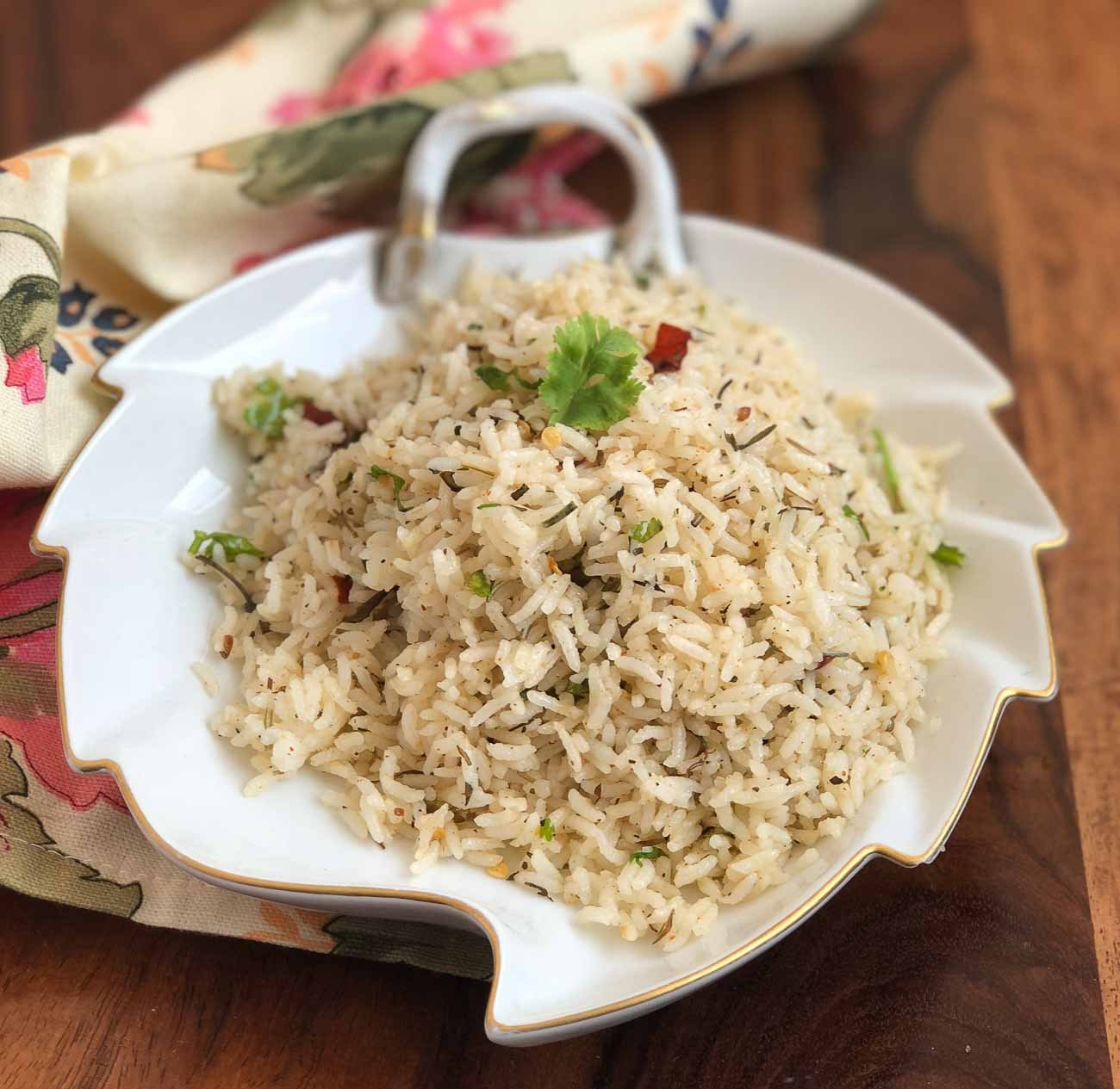 Herbed Butter Rice Recipe With Rosemary & Thyme
