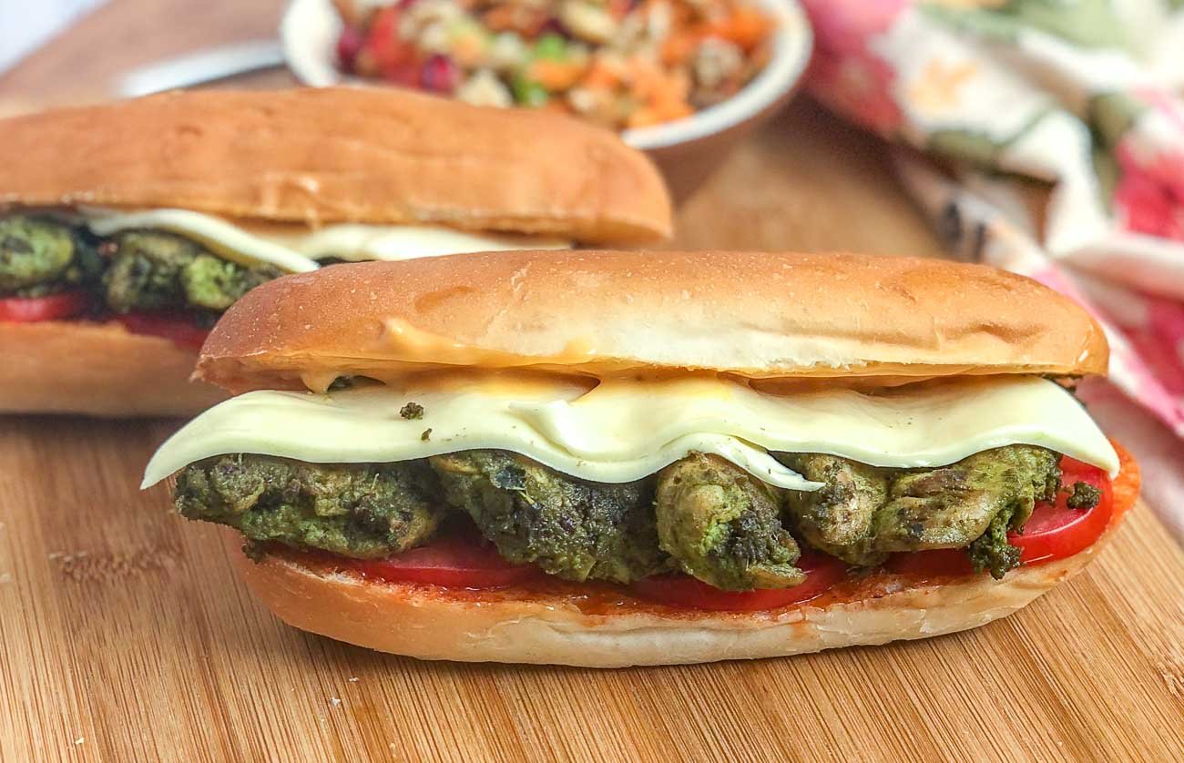 Grilled Basil Pesto Chicken Sub Sandwich Recipe