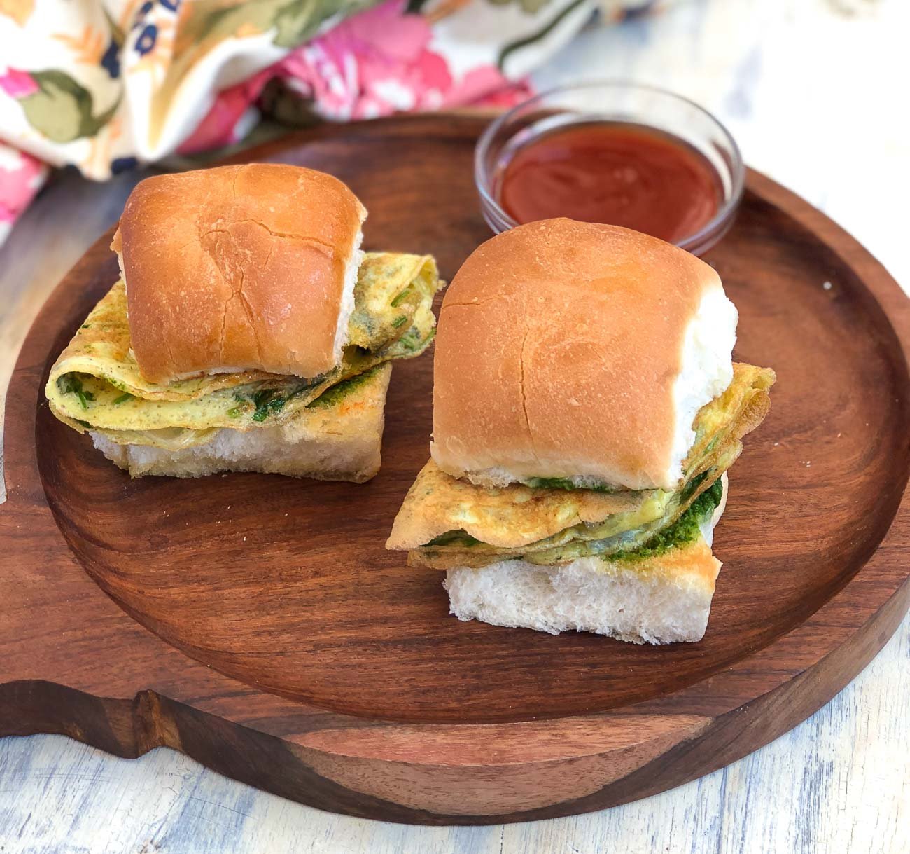 Masala Omelette Sliders Recipe - High Protein Breakfast