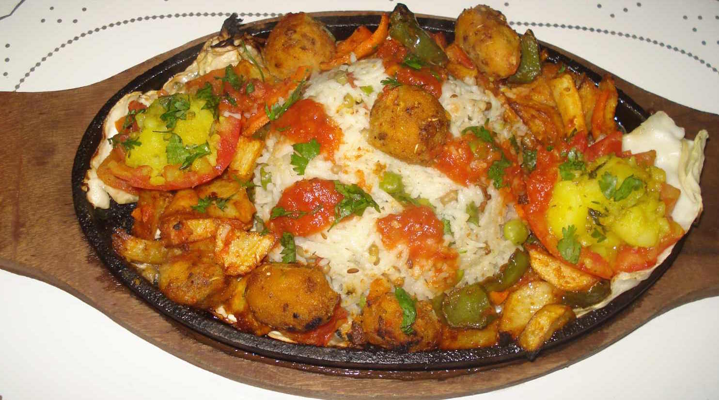 Rice Sizzler With Tomato Coulis Recipe