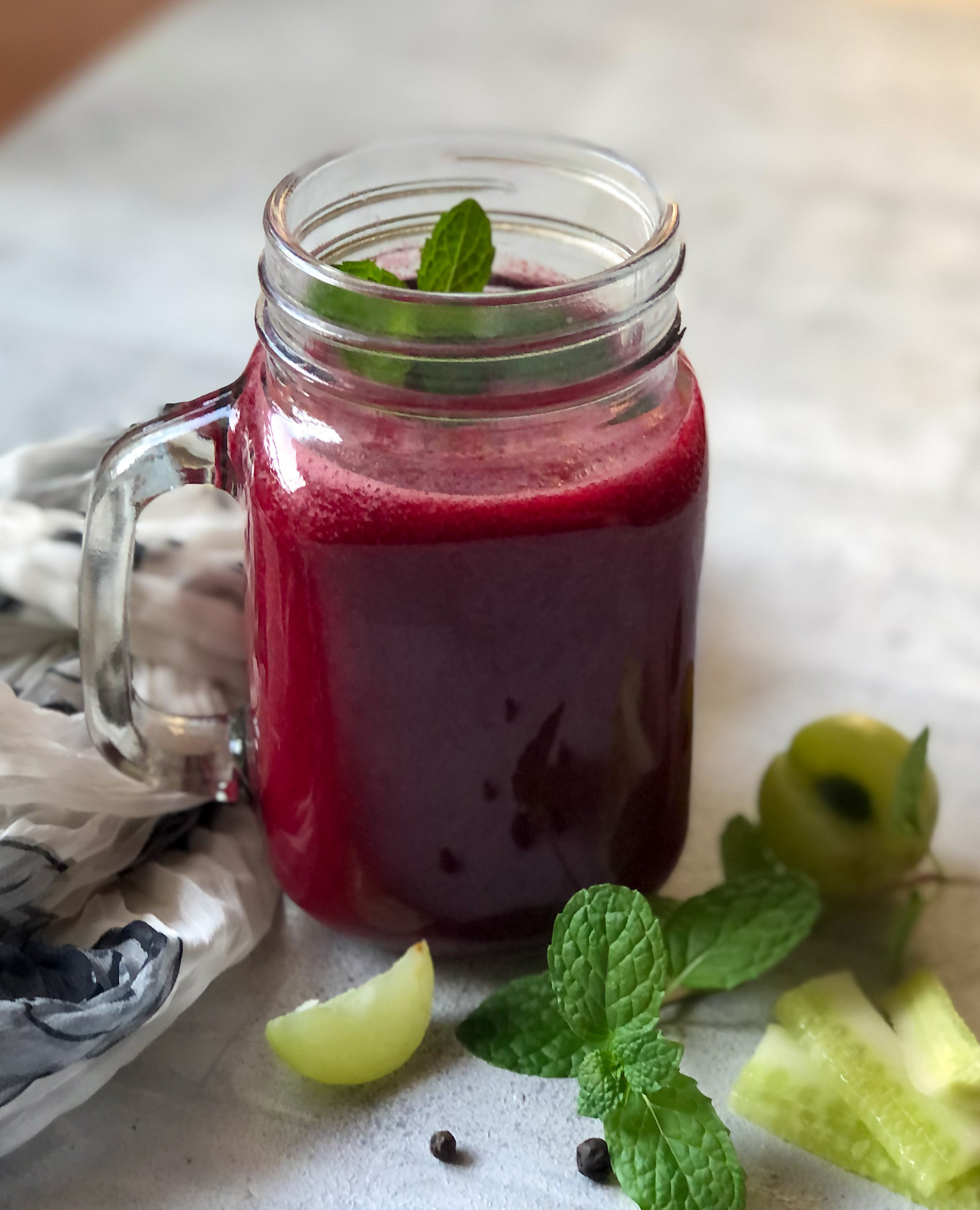 Beetroot, Amla And Pudina Juice Recipe | Mint Gooseberry Beet Juice