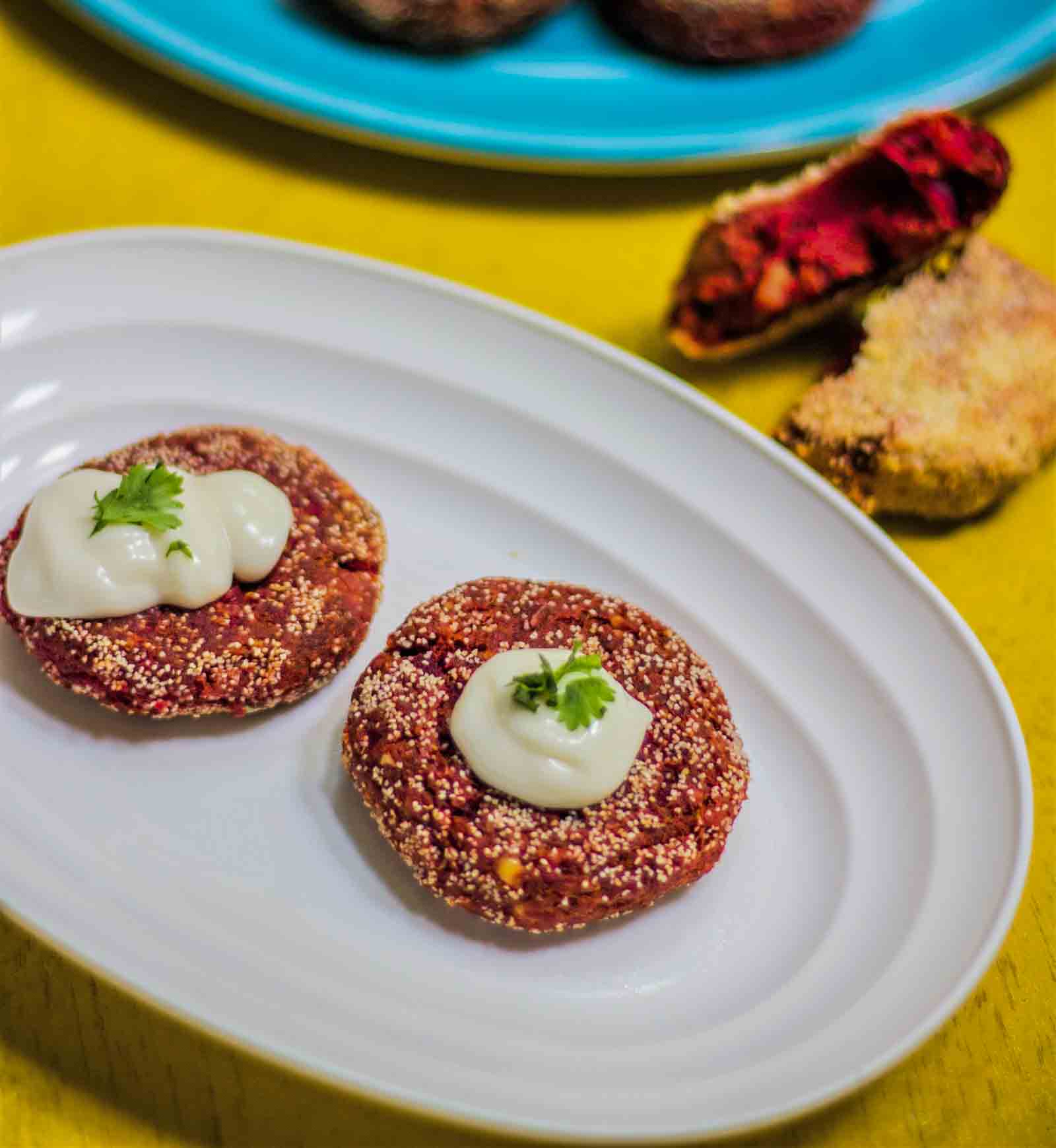 Beetroot And Chickpea Kebab/Tikki Recipe - Evening Snack Beetroot And Chickpea Kebab/Tikki Recipe - Evening Snack