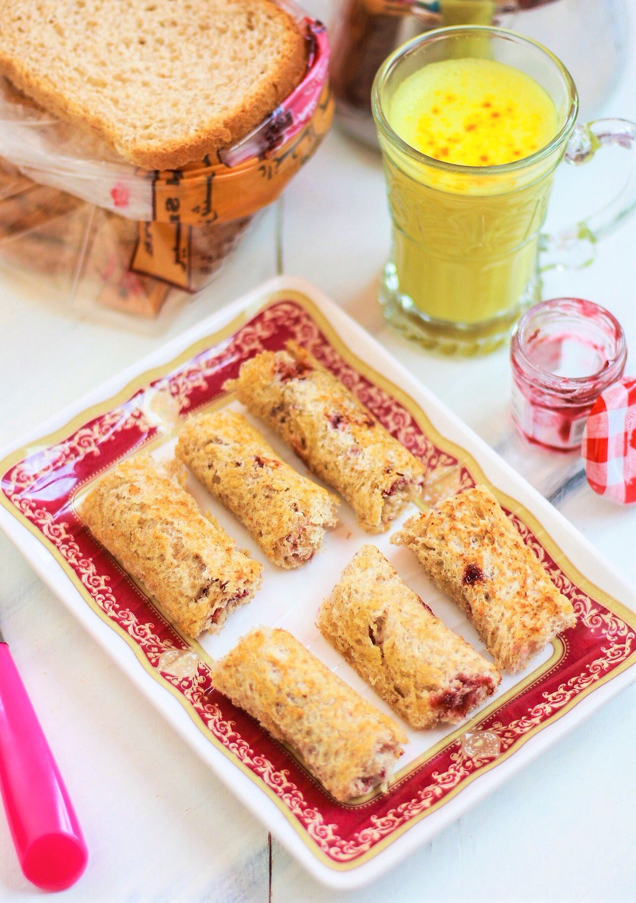 French Toast Jam Roll Ups Recipe