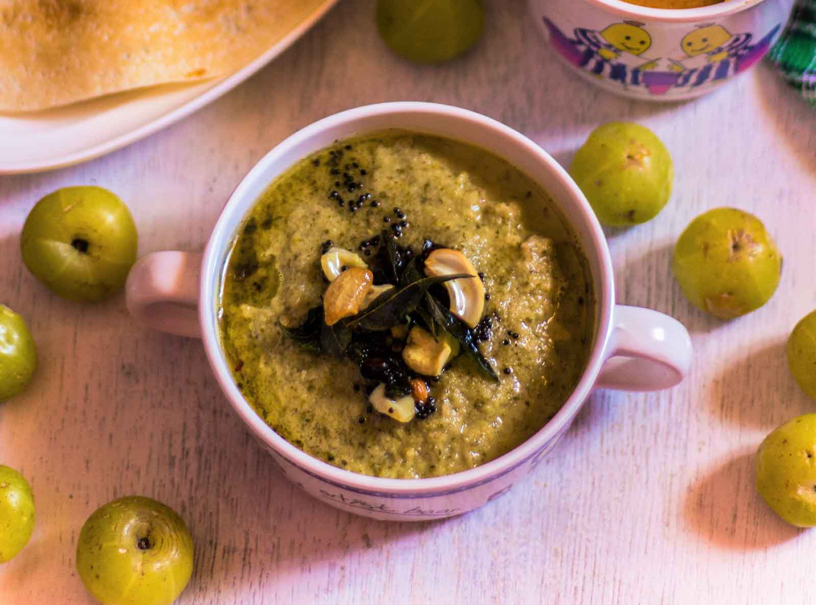 Lehsun Amla Chutney Recipe - Garlic Gooseberry Chutney