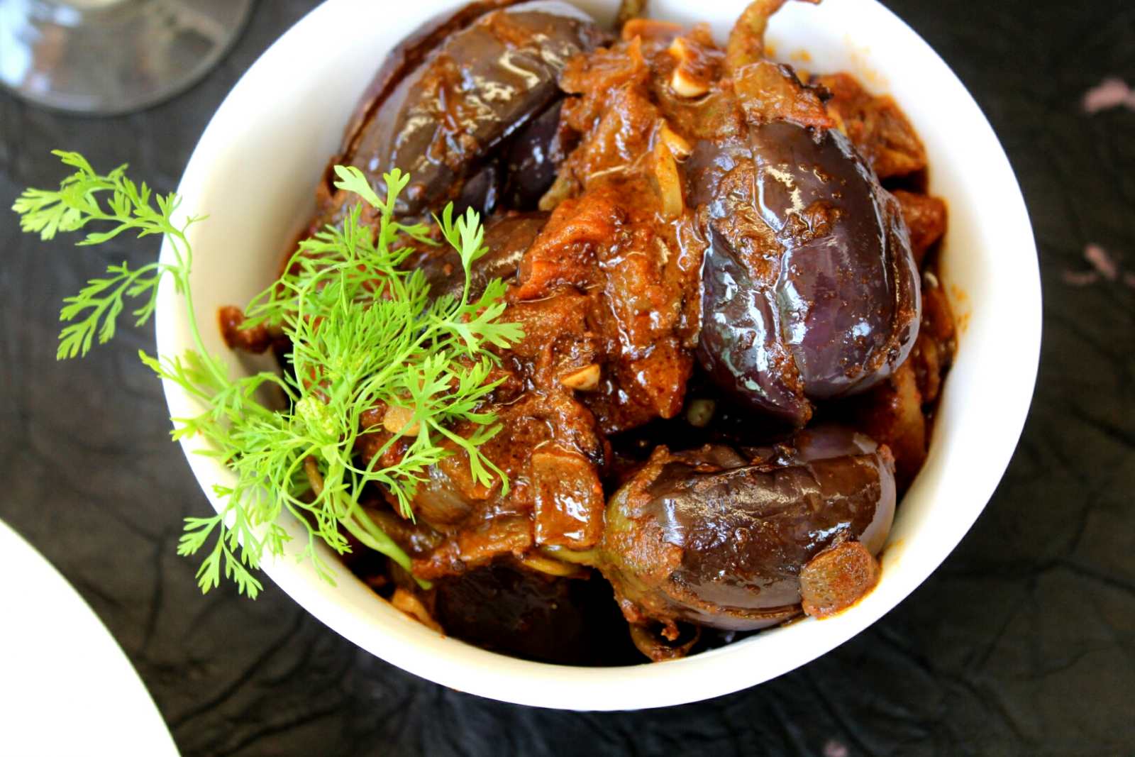 Meat Masala Stuffed Bharwa Baingan Recipe