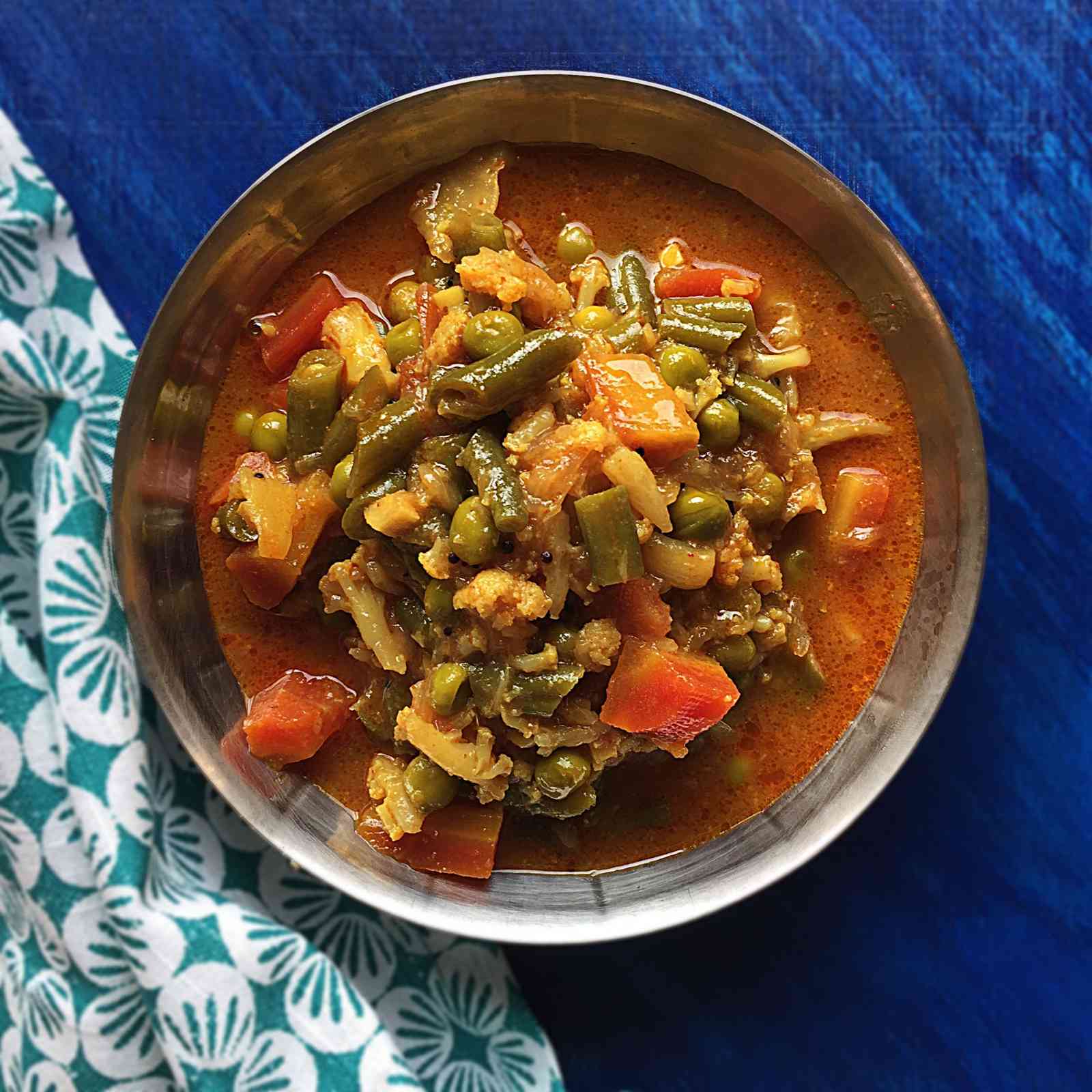 Tarkari Ni Kari Recipe (Parsi Style Vegetable Curry)