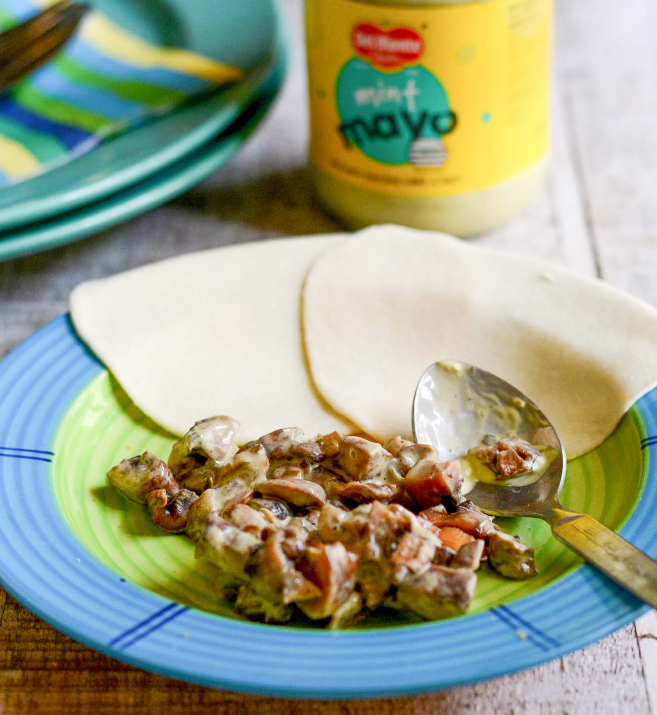 4 Step image Creamy Mushroom Ravioli Recipe in Mint Mayo Sauce 1