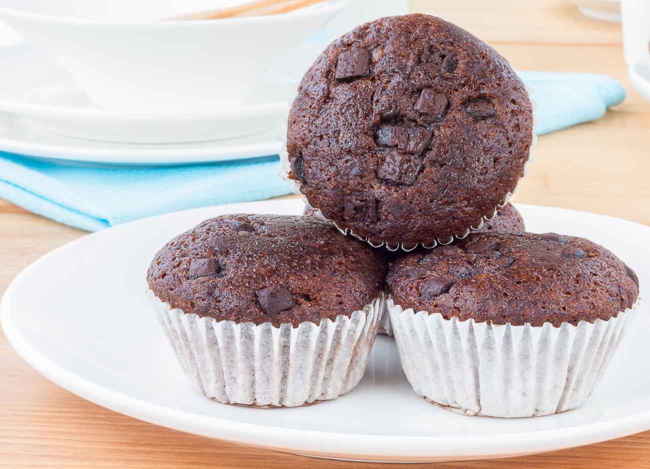 Eggless Rich Chocolate Banana Muffins Recipe-Vegan Options