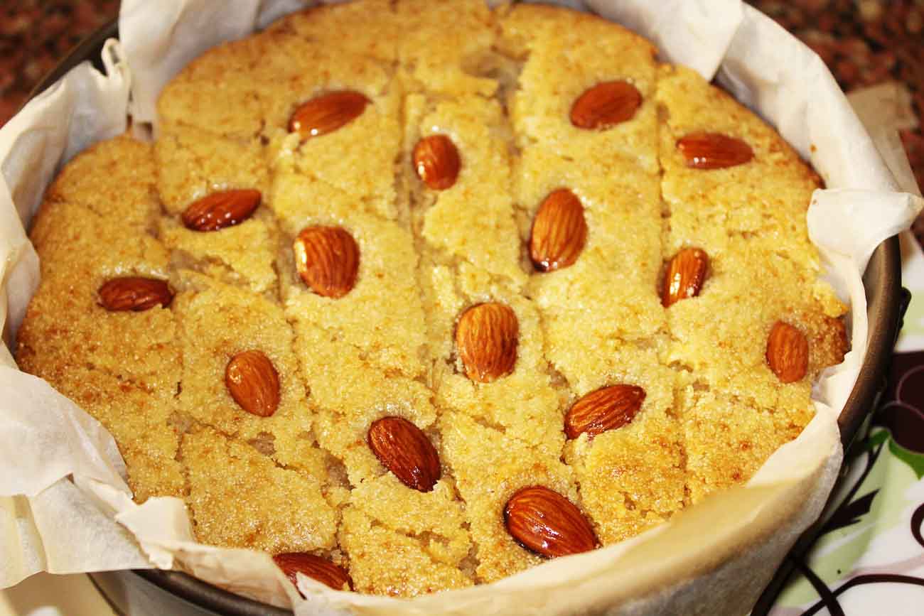 Basbousa Recipe - Middle Eastern Semolina Cake