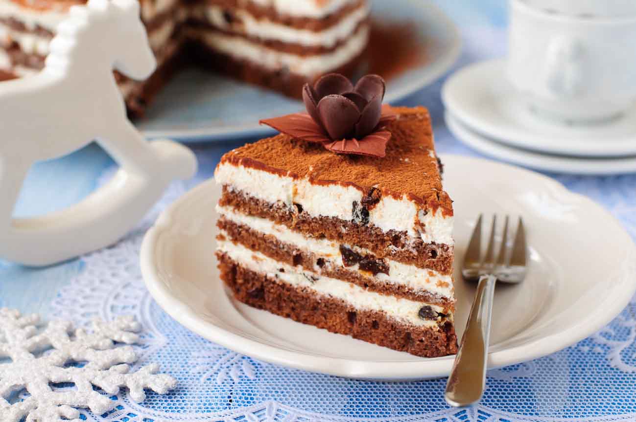 Eggless Layered Chocolate Cake Recipe With Mascarpone Cheese 