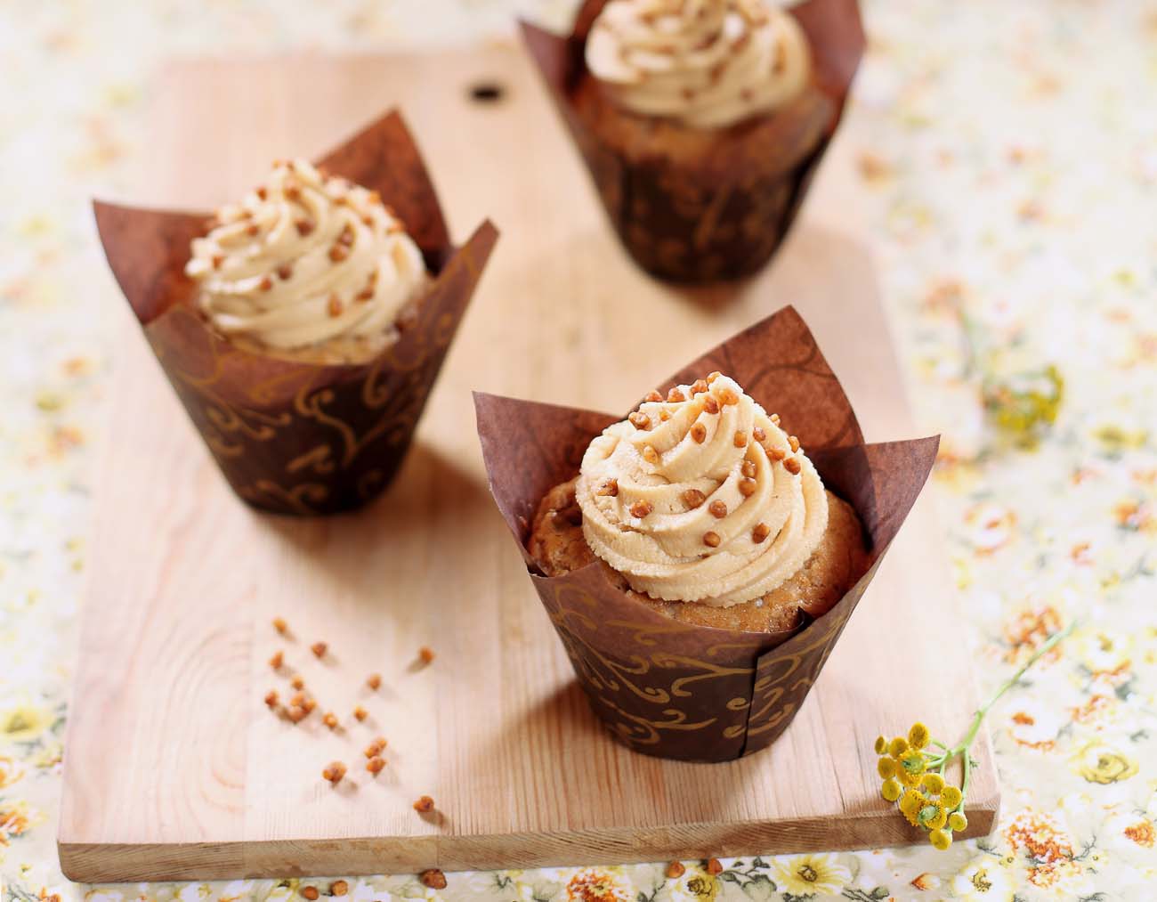 Eggless Peanut Butter Cupcake Recipe 