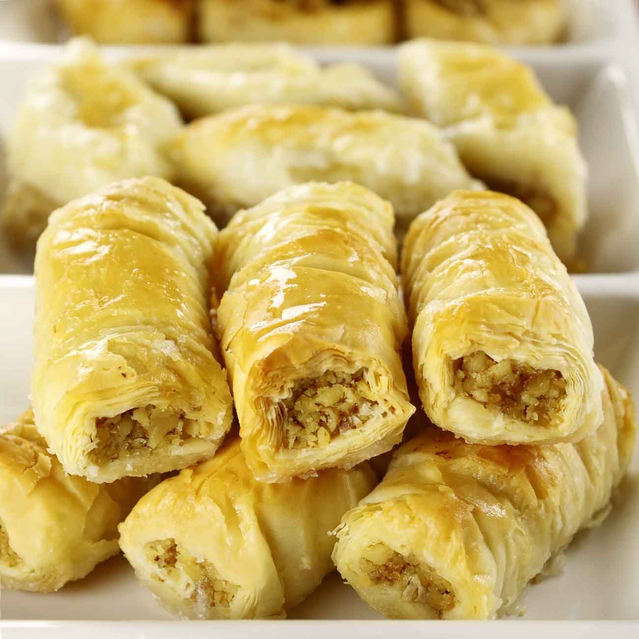 Baklava Rolls Recipe - Turkish Sweet Rolls