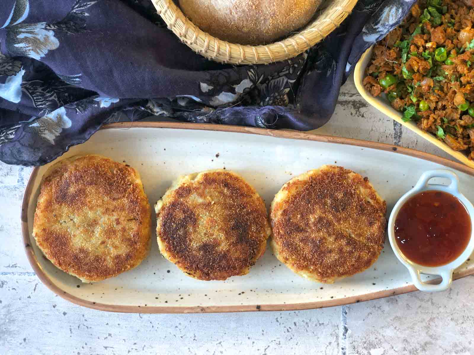 Goan Soya Mince Potato Chop Recipe