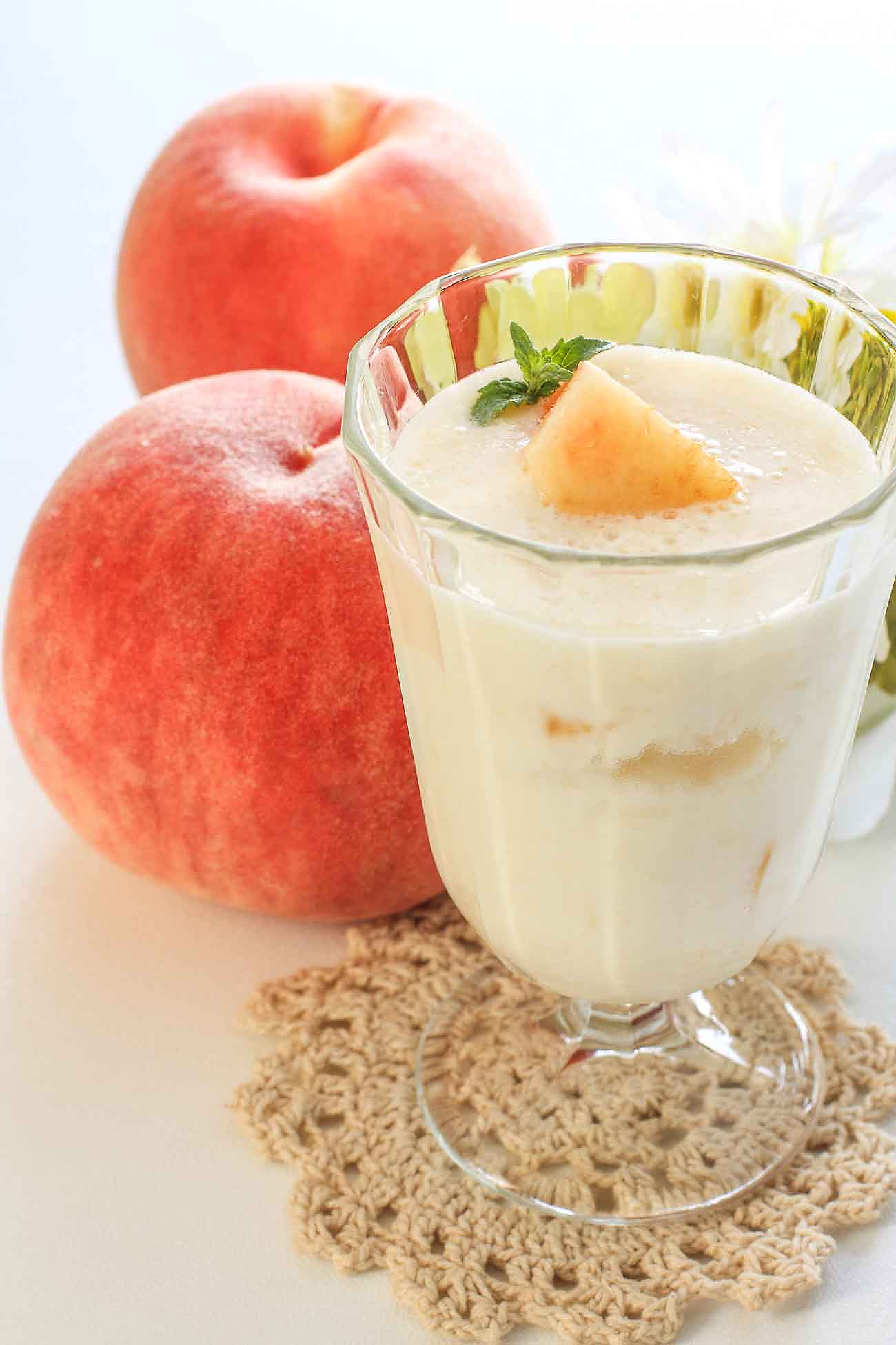 Peach Lassi Recipe - Peach Yogurt Smoothie