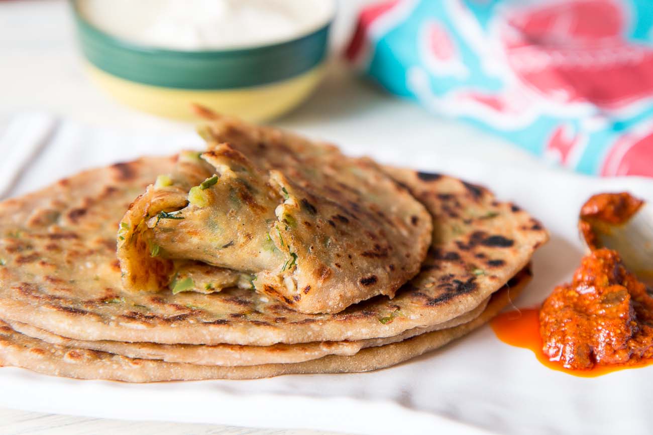 Tofu & Capsicum Paratha Recipe (Stuffed Tofu Flatbread)