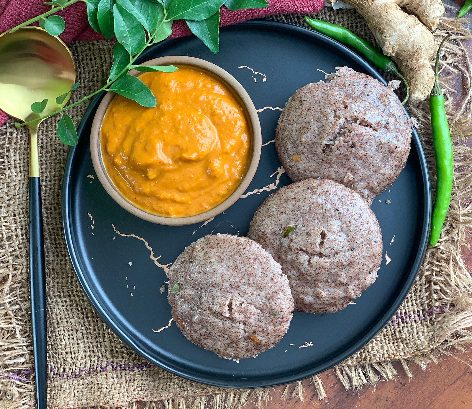 Ragi Rava Idli Recipe - Steamed High Protein Finger Millet Idli