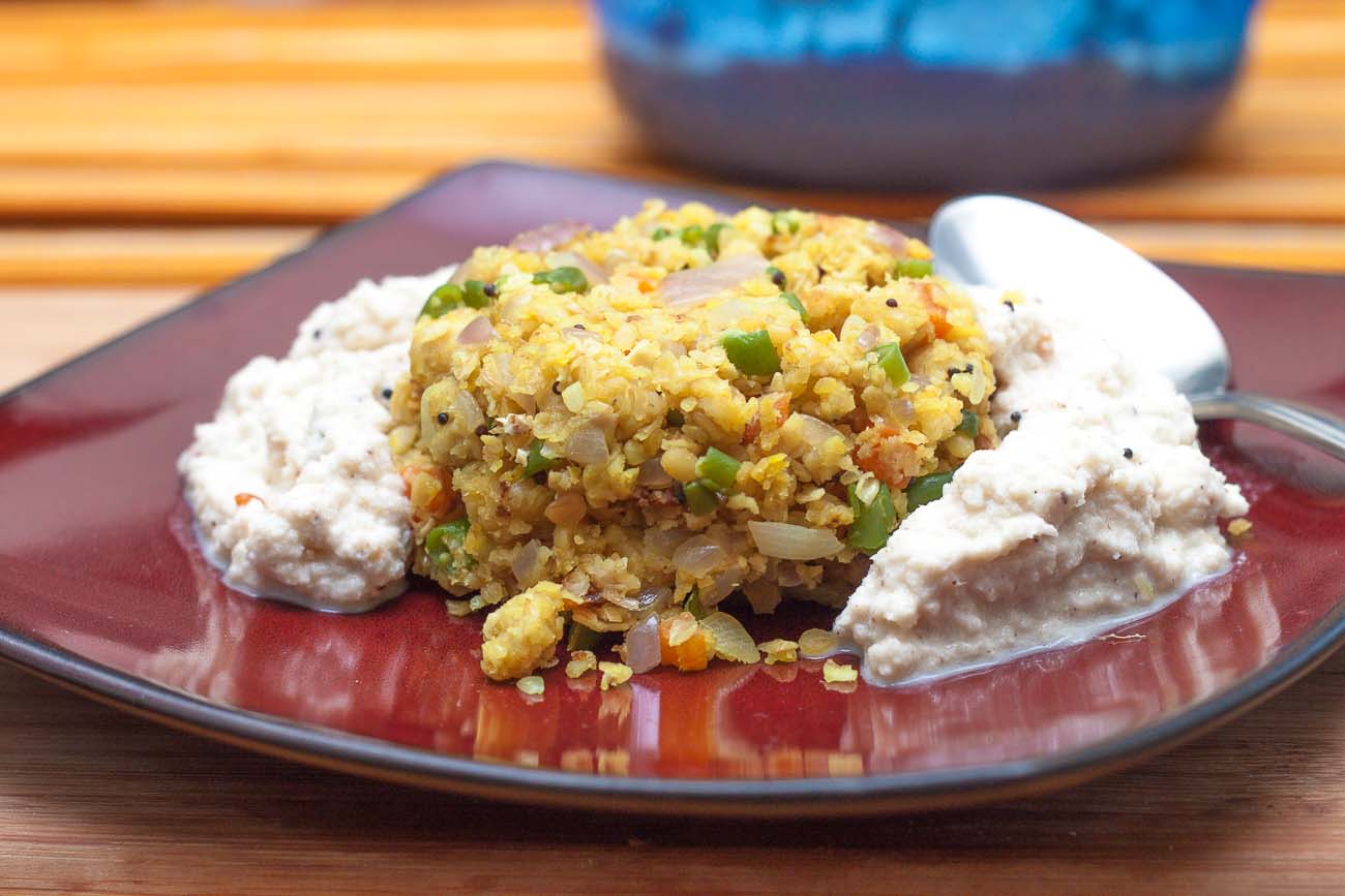 Vegetable Oats Upma Recipe 