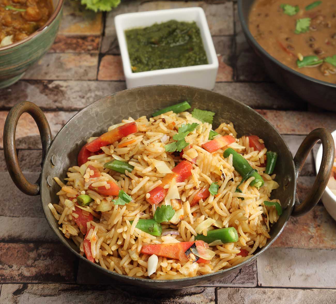 Kadai Beans And Carrot Pulao Recipe