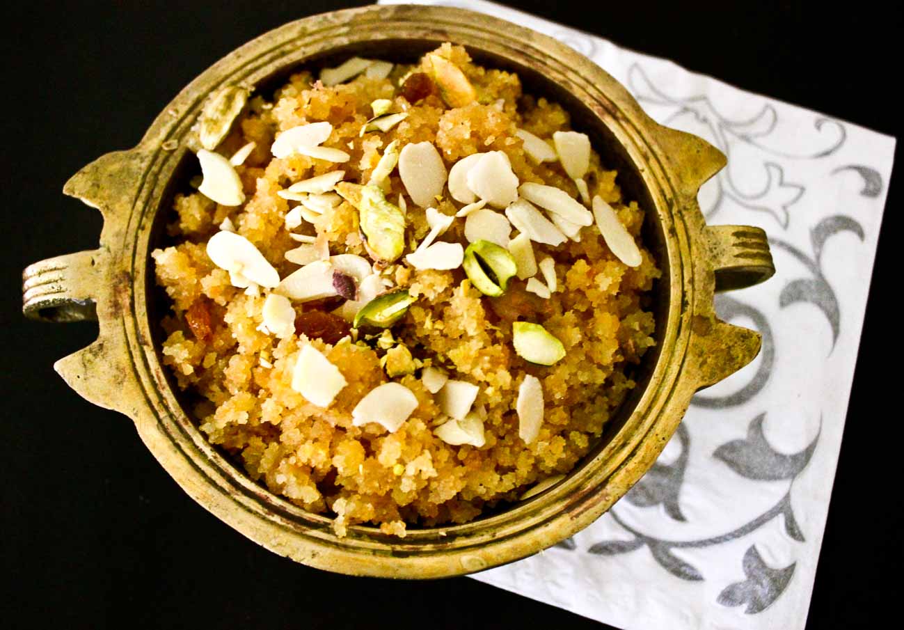 Moong Dal Halwa Recipe (A Low Calorie Version) by Archana's Kitchen