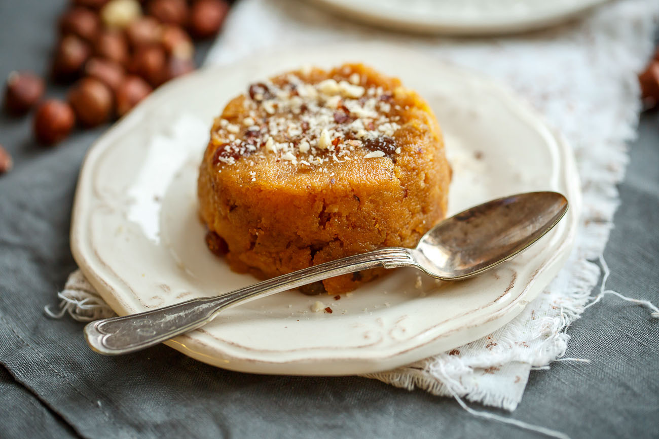 Moong Dal Halwa Recipe (Warm Lentil Pudding with Nuts and Spices)