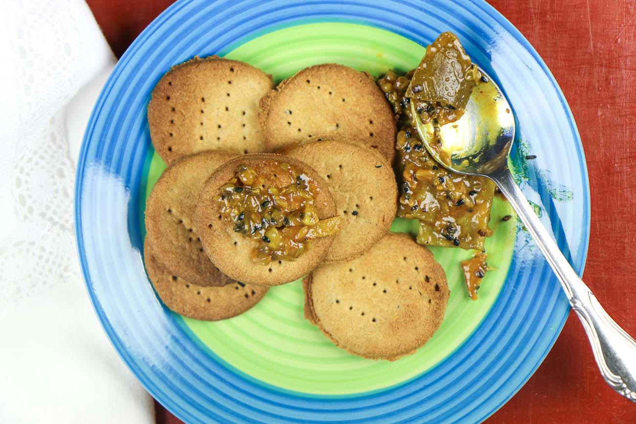 Baked Mathri Recipe (Non Fried Tea Time Snack)