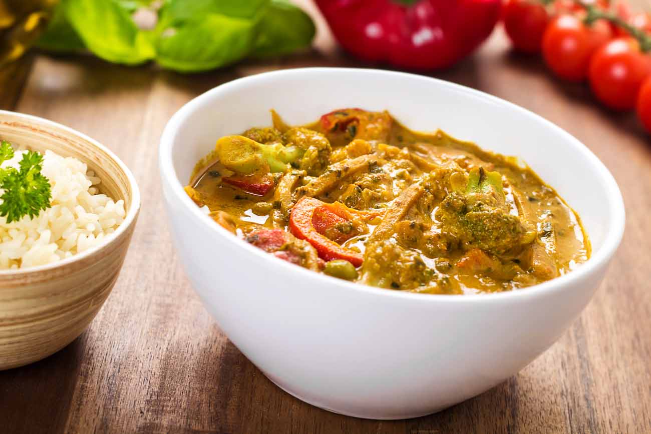 Broccoli & Vegetable Coconut Curry Recipe