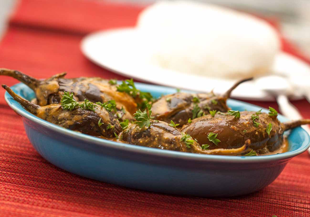 Eggplant In Coconut Milk Gravy Recipe -Baingan Masala Sabzi