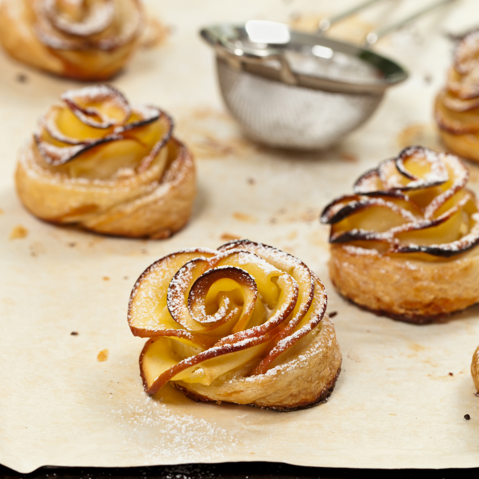 Apple Roses Recipe With Homemade Puff Pastry Sheets (Eggless)