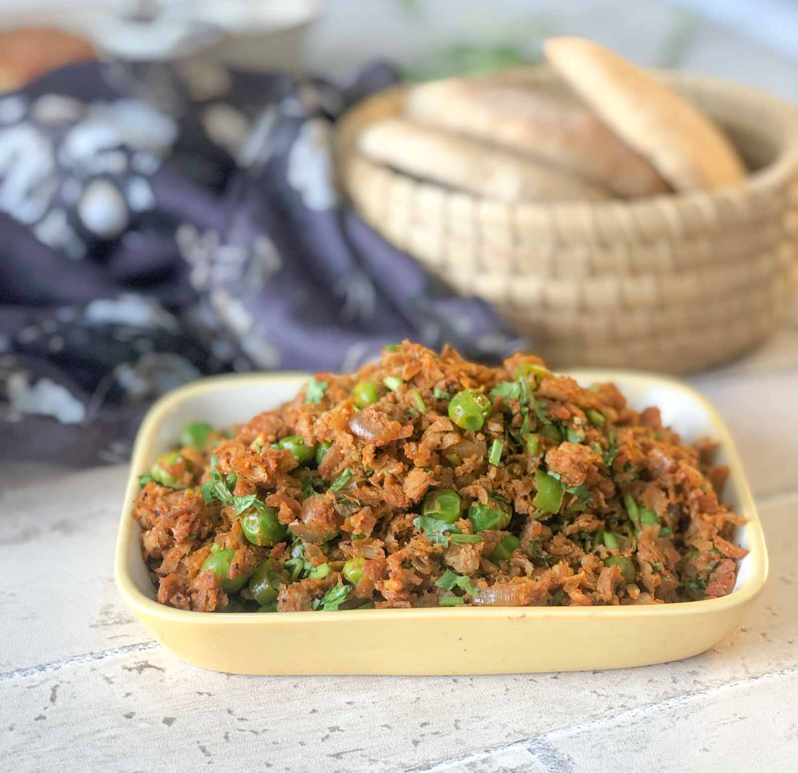 Soya Keema Matar Masala Recipe