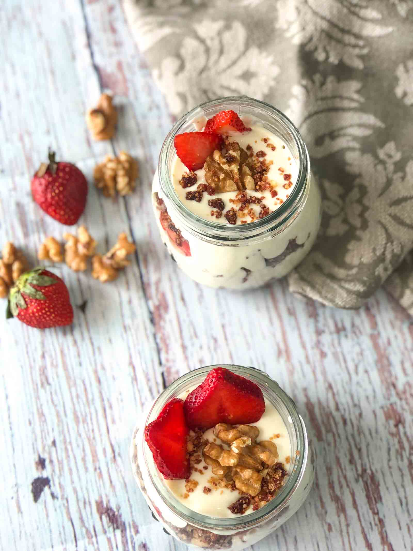 Walnut Cranberry No Bake Cheesecake Recipe With Strawberries