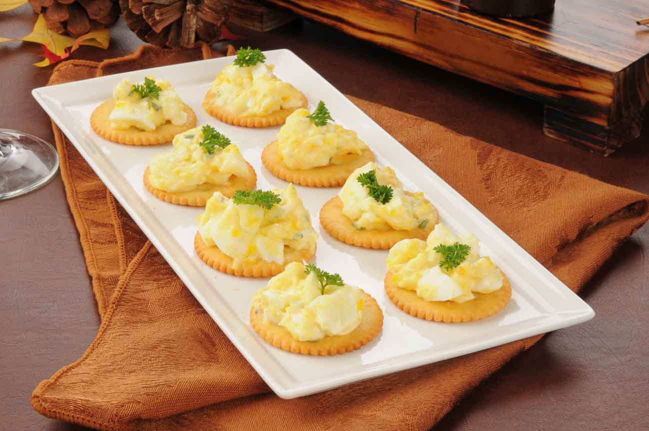 Herbed Egg Canapé Recipe with Dijon Mustard